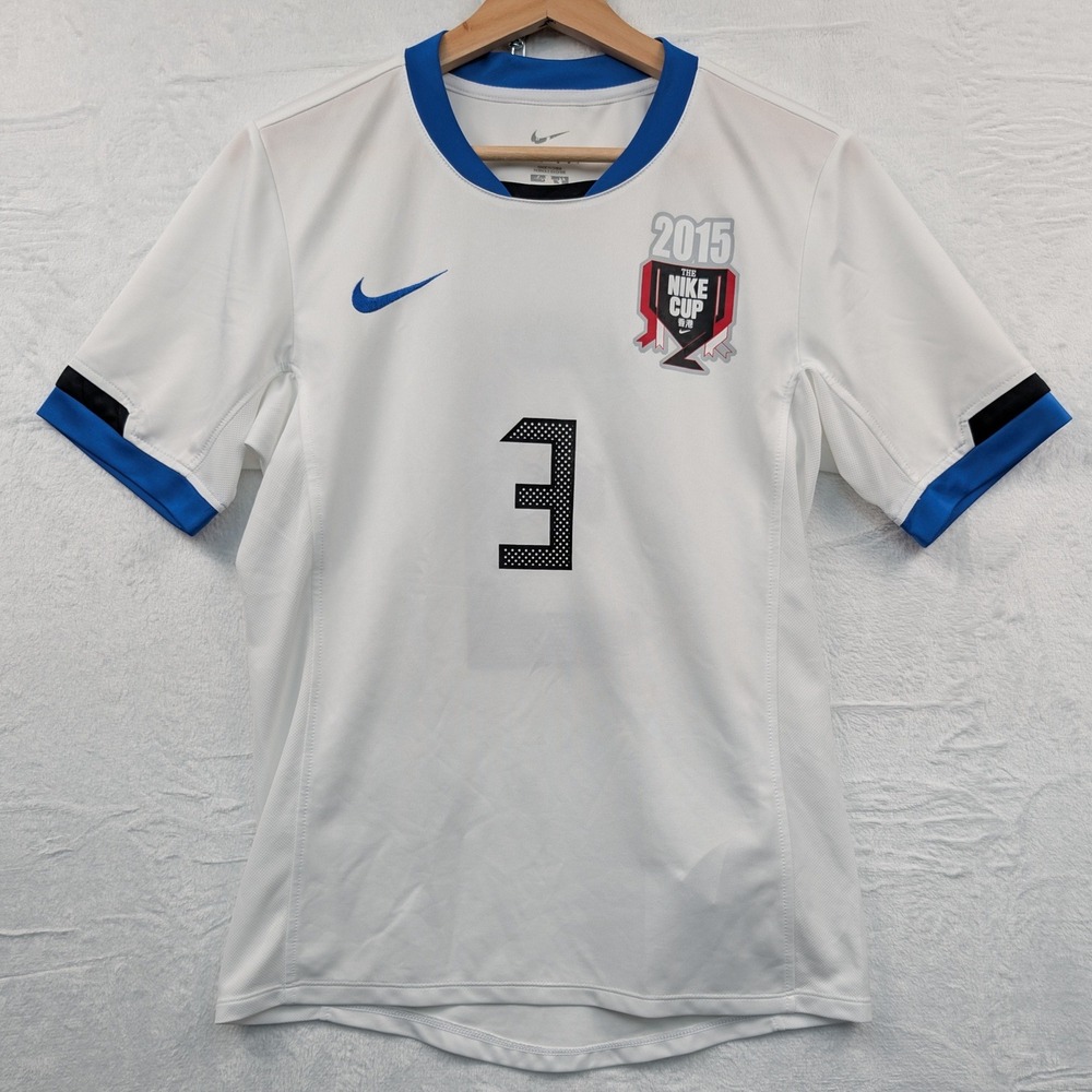 Nike Jersey Men's M White 2015 Nike Cup Hong Kong Soccer Dri-FIT Athletic Sporty